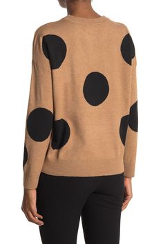 A plush knit sweater with a classic crew neckline is an ideal must-have to layer up with or to wear as a standalone piece. Fit: this style runs large; if between sizes, order one size down. Camel Animal, Classic Sweater, Long Sleeve Pullover Sweater, Black Dots, Crewneck Sweater, Long Sleeve Knit, Long Sleeve Pullover, Pullover Sweater, Drop Shoulder