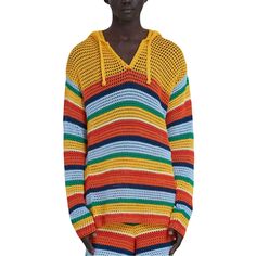 Brand New With Tag Size 54 It/ Xxl Marni Crochet-Knit Striped Hoodie Made In Italy Highlights Multicolour Cotton Crochet Knit Horizontal Stripe Pattern Drawstring Hood Drop Shoulder Long Sleeves Straight Hem Composition Cotton 100% Crochet Drawstring, Crochet Hoodie, Striped Hoodie, Knitwear Men, Knit Hoodie, Cotton Crochet, Hoodie Design, Wool Sweaters, Long Sleeve Pullover