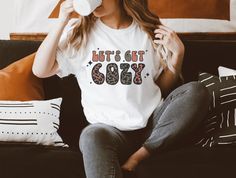 Let's get cozy, Christmas shirt, fall shirt, leopard print, Bella canvas, cheetah print, gift for her, fall fashion, autumn colors, S 4-6 M 8-10 L 12-14 XL 16-18 XXL 20-22 Girl Mom Shirt, Twin Shirts, Sports Mom Shirts, Funny Nurse Shirts, Sport Mom, Twin Mom, Basketball Mom, Softball Mom, Mom Life Shirt