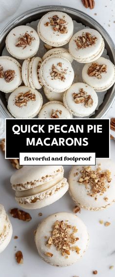 Image for Quick Pecan Pie Macarons Cookies And Cream Macarons Recipe, Macaroons Flavors Recipes, Pecan Pie Cookie Cups, Dairy Free Macaron Filling, Maple Pecan Macarons, Gingerbread Macarons Recipe, Almond Macaroons Recipe, Best Macaroons Recipe, Christmas Flavored Macarons