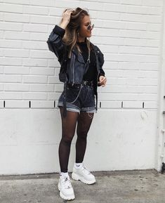 Look Rock, Edgy Style, Style Shorts, Outfit Goals, Mode Inspiration, Looks Vintage, Grunge Outfits