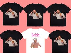 Put the groom's face on a T-shirt for your bachelorette party! Rather put the bride's face on a shirt? Great, we can do that too! A guaranteed hit for any upcoming bachelorette!  - Adult unisex 100% cotton T-shirts - Sizes from XS-XL (Sizes larger than an XL will increase in price) - Starting package comes with 5 total T-shirts (1 shirt for the bride with 4 additional group shirts) - The more you buy the more you save! - If you need various T-shirt sizes, please enter the sizing information in the personalization box - One or multiple photos can be used (more than 2 photos will increase in price) - If you need more shirts than listed please send a message with the size of your group & we will be happy to meet your request! 🎉💍Life of the Party: Celebrate your bride and the groom-to-be in Bachelorette Grooms Face, Bachelorette Fiance Face, Grooms Face Bachelorette, Bachelorette Outfits Group, Bachelorette Party Outfits Group, Bachelorette Shirts Funny, Bachelorette Slumber Parties, Funny Bachelor Party, Bridesmaid Shirts Bachelorette