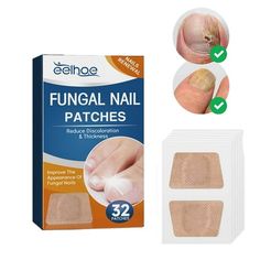 32 Pacthes Tea Tree Oil Extra Strength Fungal Nail Patches ,Nail Fungal Patches for Fungus Finger Toe,Onychocryptosis,Yellow nail syndrome,Nail Repair FeatureThis product is suitable for onychomycosis, atrophy,uneven surface, stratification, thickening and yellowing,nail removal, turbidityand discoloration, nail problems, etc.It can provide rich nutrition for nails,so as to promote the repair function ofnails and gradually restore thesmoothness and lusterofnails How to use? 1.Remove any nail polish before use.Wash nails and surrounding skin and drythoroughly as oils and moisture reduce adhesion 2. Tear off the protective paper of the patch andapply the patch to the fungal affected area of thenail. 3.Firmly cover the side of the toes or fingers withthe patch,then fold the remain-ing adhesiv Nail Discoloration, Split Nails, Nail Problems, Nail Infection, Weak Nails, Fungal Nail, Gel Acrylic Nails, Nail Repair, Damaged Nails