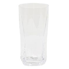 a clear glass is shown on a white background