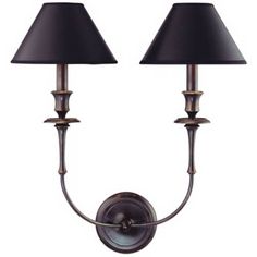 Hudson Valley Jasper Old Bronze 2-Light Wall Sconce - #U3705 | Lamps Plus Candle Cups, Incandescent Lighting, Candelabra Bulbs, Hudson Valley Lighting, Lighting Inspiration, Home Decor Lights, Wall Brackets, Wall Light Fixtures, Black Walls