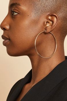 Our Everything Oversized Hoops are a great way to spruce up your daily look. From Sunday brunch to a fun night out, these earrings offer the chic, cool elegance that every fine-jewelry lover needs. Metal: 14 Karat Solid Gold Dimensions: 2mm Tube, 70mm diameter Weight: 4.8 Grams Latch Closure Construction: Lightweight Hollow Tube Origin: Crafted in Istanbul, Turkey Oversized Hoop Earrings, Gold Everything, Sunday Brunch, Istanbul Turkey, Daily Look, Jewelry Lover, The Chic, Istanbul, Solid Gold