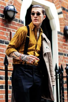 Vintage Outfits For Men, Suspenders Men Fashion, Jimmy Q, Vintage Outfits Men, Rockabilly Outfits, Male Style, Outfits For Men, Mens Fashion Classy, Outfits Men