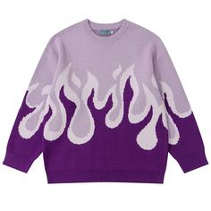 Wool: Standard Wool Thickness: STANDARD Technics: Computer Knitted eta: 2-3 weeks On Fire Sweater, Flame Sweater, Fire Sweater, Aesthetic Sweaters, Streetwear Essentials, Flame Design, Aesthetic Shop, Y2k Sweater, Round Neck Sweater