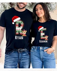 "Personalized Christmas Family Matching Shirts,Custom Family Christmas Holiday Gift,Personalized Name Christmas T-shirts,Merry Christmas Gift Are you ready for an amazing Holiday Season? ❤️❤️❤️ These personalized name family Christmas matching t-shirts will be your new closet favorites and will bring you laughter and happiness this holiday season!   --How To Order-- 1. Choose Your T-Shirt Size from the \"Size\" dropdown. 2. Choose the quantity.  3. Add the Name you want to be printed in the Personalized Box.  CARE INSTRUCTIONS: To ensure a long-lasting product, wash inside out with cold water. Gently tumble dry or lie flat to dry If you have any questions, please feel free to message us! Thank you and Happy Holidays!" Mens Christmas Shirts, Family Christmas Pictures, Merry Christmas Gifts, Christmas Men, Holiday Christmas Gifts, Christmas Fashion, Matching Shirts, Christmas Tshirts, Family Christmas