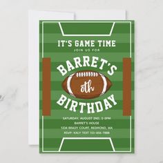 an image of a football birthday party card