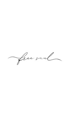 Free Soul Tattoos ideas Delicate Text Tattoo, Simple Cute Line Tattoos, Soul Tattoo Design, Tattoo Script Ideas, Font Ideas Tattoo, Unique One Word Tattoos, The Word Free Tattoo, Short Script Tattoos, Power Word Tattoo