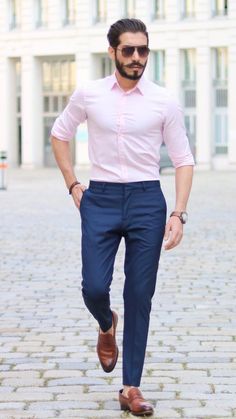 Shirt And Pants Combinations For Men, Formal Dresses For Men, Celana Fashion, Fashion Models Men, Navy Blue Dress Pants, Formal Men Outfit, Pants Outfit Men, Blue Dress Pants, Men Fashion Casual Shirts