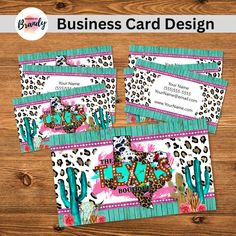 Business Card Design Set 9 Digital PNG File Western Business Cards, Business Card Appointment, Logo Watercolor, Texas Boutique, Professional Business Card Design, Business Card Designs, Professional Business Card, Facebook Design, Digital Banner