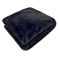 a black blanket folded on top of each other