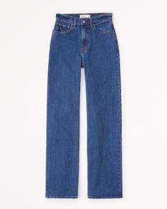 Women's High Rise 90s Relaxed Jean | Women's Bottoms | Abercrombie.com High Rise 90s Relaxed Jean, Womens Summer Shorts, Abercrombie Jeans, Fantasy Wardrobe, Abercrombie And Fitch Jeans, Relaxed Jeans, Jean Outfits, 90s Fashion, Straight Jeans