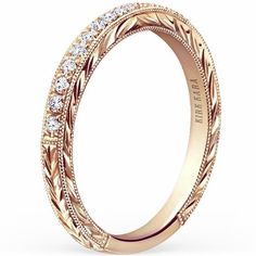 Kirk Kara Carmella Hand Engraved Diamond Wedding Band Carmella Rose, Jewelry Appraisal, Gold Hand, Wedding Wishes, Gold Hands, Diamond Wedding Band, G H, Hand Engraving, Round Cut Diamond