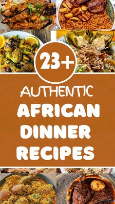 an image of african dinner menus with text overlay