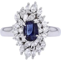 Embark on a journey of luxury with this enchanting Platinum 900 1.22 Carat Sapphire Center Ring from our esteemed brand. Delve into the allure of a vivid sapphire, boasting a total weight of 1.22 Carats, nestled amidst a sea of brilliance. Adorning your finger with elegance, this ring is a testament to timeless beauty and sophistication.The mesmerizing sapphire steals the spotlight, exuding a captivating allure that is impossible to resist. Complementing its allure are exquisite diamonds, with a total weight of 1.05 Carats, meticulously set to enhance the ring's enchanting aura. Crafted with Platinum 900, this piece not only exudes opulence but also promises enduring quality and durability.Whether worn for a special occasion or as an everyday indulgence, this Platinum 900 1.22 Carat Sapphi Platinum Sapphire Ring, Diamond Birthstone, Platinum Jewelry, Luxury Rings, Sapphire Diamond Ring, A Sea, Precious Gemstones, Estate Jewelry, Timeless Beauty