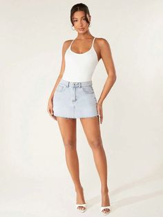 Showcase your figure in exquisite style with this Slim Fit Cotton Cami Bodysuit. Cut for a slim and flattering fit, it is crafted from a unique blend of luxe knitted fabric, giving it a medium stretch for comfort. Its design features a spaghetti strap neckline with a backless detail and natural waistline, making it ideal for layering and styling. Elevate your modern wardrobe with this sophisticated piece. Specifications: Style: Casual Pattern Type: Plain Type: Cami Neckline: Spaghetti Strap Details: Backless Sleeve Length: Sleeveless Waist Line: Natural Fit Type: Slim Fit Fabric: Medium Stretch Material: Knitted Fabric Composition: 46% Viscose, 45% Cotton, 9% Elastane Care Instructions: Machine wash, do not dry clean Product Measurement(cm): Comfy Jumpsuits, Cami Bodysuit, Modern Wardrobe, Womens Bodysuit, Shoes Shop, Lace Bodysuit, Black Bodysuit, Cute Shoes, Design Features