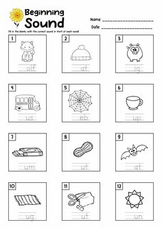 the beginning sound worksheet for preschool