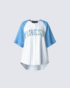 Baseball Tops, Fame Dr, Baseball Game, Home Run, Graphic Top, White Jersey, Streetwear Outfits, Mode Inspiration, Making Money