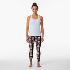 Get my art printed on awesome products. Support me at Redbubble #RBandME: https://www.redbubble.com/i/leggings/A-Skull-with-Motorcycle-Helmets-Skull-Maker-by-Cultradesign/52142347.7DWO7?asc=u Flower Leggings, Pink Skull, Daisy Pattern, Pink Daisy, Leggings Pattern, Pink Boho, Red Star, Leggings Design, Red Christmas