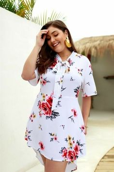 Plus Size Summer Dresses, Mini Skater Dress, Elegant Blouses, African Fashion Dresses, Classy Dress, Blouse Dress, Plus Size Dresses, Summer Dress, Plus Size Fashion