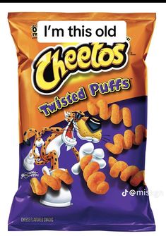 i'm this old cheetos twisted puffs