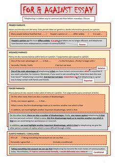 an argument paper with the words for and against it in red text on orange background