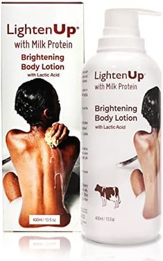 LightenUp, Lactic Acid Lotion | 13.5 Fl oz / 400ml | AHA Body Cream | Fade Dark Spots on Body, Knees, Armpit, Underarm | with Shea Butter, For Women and Men Fade Dark Spots, Body Cream, Dark Spots, Spot On, Shea Butter