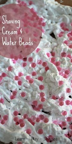 a homemade shaving cream and water beads recipe for kids to use in their crafts