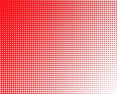 a red and white background with small dots in the shape of an abstract pattern on it