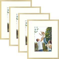 PRICES MAY VARY. Unique frames for displaying photographs, prints, original artwork, and more Simple design that brings a clean, polished look to your display Includes glass front lens, sturdy backing, easel stand, and durable easy to use frame Displays along your wall or table with included hardware Please note: frame is intended to display an 5x7" photo (Mat Opening Size: 4.5 x 6.5 inches) Designed and Manufactured by Golden State Art The frame molding is an elegant way to display your picture Art Display Wall, 11x14 Picture Frame, Photo Wall Display, Tabletop Picture Frames, Glass Picture Frames, 8x10 Picture Frames, Gold Frame Wall, Metal Photo Frames, Metal Picture Frames