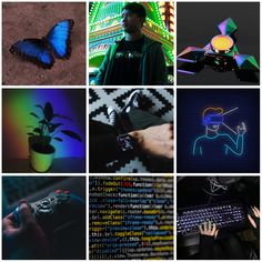 a collage of images with different types of electronic gadgets and things in them