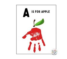 a is for apple hand print