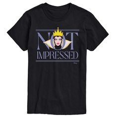 a black t - shirt with the words not impressed on it