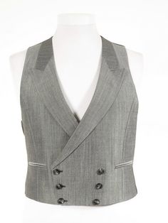 Ex-Hire Mens Double Breasted Morning & Wedding Suit Waistcoats - Silver Grey - ALL SIZES Ascot Outfits For Men, Royal Ascot Fashion