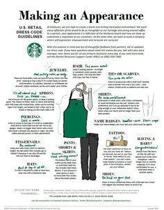 the instructions for making an appearance in starbucks's coffee menus are shown here