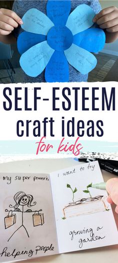 an easy craft idea for kids to make with paper flowers and writing on the pages