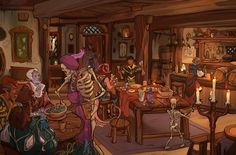 Twisted Taverns Taverna Medieval, Story Hooks, Medieval Houses, Dungeon Maps, Game Concept, Character Poses, Art Challenge