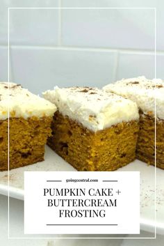 Pumpkin Cake with Butter Cream Frosting recipe near Philadelphia Best Cake Recipe, Pumpkin Cake Recipe, Cake With Buttercream Frosting, Homemade Buttercream, Homemade Buttercream Frosting, Thanksgiving Foods, Cake With Buttercream, Pumpkin Cake Recipes, Recipes Fall