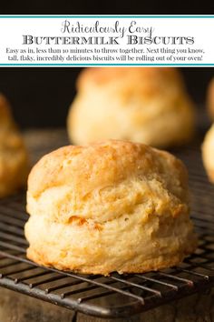 a close up of some biscuits on a cooling rack