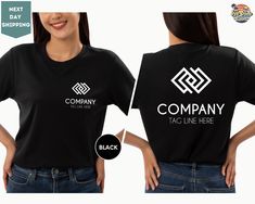 "Custom T-Shirt, Custom Logo Shirt, Custom Shirt, Logo T shirt, Custom T-Shirt, Your Logo Here, Colorful Logo ORDERING: 1. Review all photos 2. Choose Size and Color from drop-down menu 3. If personalization box is available, add your text color 4. Add each shirt to cart one at a time 5. Click \"Add to Cart\" - you can go back to add more products 6. Click \"Proceed to Checkout\" 7. Add note to seller for any requests * We use several different brand shirts, all of them are premium quality and s Cheap Fan Merchandise T-shirt With Team Logo, Company Name Tshirt, Cheap Logo Print T-shirt For Team Events, Graphic Tee T-shirt With Branding, Graphic Tee With Branding, Logo Shirt Ideas, Logo Tshirt, Colorful Logo, Custom Tee Shirts