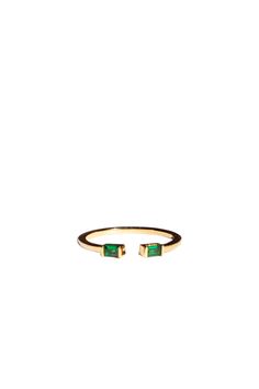 seree-ella-zircon-green-open-ring-1 Water Mixes, Sparkle And Shine, Open Ring, Mild Soap, Everyday Style, Gold Vermeil, Everyday Fashion, Final Sale, Sparkle