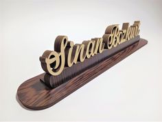 The personalized desk name plate will reflect your difference to your table with its minimalist design. At the same time, the personalized table name plate will provide a decorative appearance on your table. Complete the decoration of your desk with your name and title with this laser cut MDF wood table name sign. Our product is made of 1st class MDF material. approx size: length: 37 cm height: 6cm Name thickness can vary between 18mm-20mm. Complete your elegance on your desk in your office with Custom Desk Name Plates, Personalized Desk Name Plate, Name Plate Design, Laser Cut Mdf, Table Name, Personalized Desk, Desk Name Plate, Laser Engraved Ideas, Custom Desk