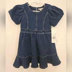 Habitual Kid Puff Sleeve Denim Dress In Size 2t, Nwt Soft And Stretchy Denim Material Short Puff Sleeves Keyhole Button Back, Elasticized Back Waist Contrast Stitching Flounce Skirt Brand New, No Flaws. Pet Friendly, Smoke Free Home. Always Same Or Next Business Day Shipping! Toddler Denim Dress, Kids Puff, Flounce Skirt, Denim Material, Kids' Dresses, Puff Sleeves, Denim Dress, Pet Friendly, Puff Sleeve