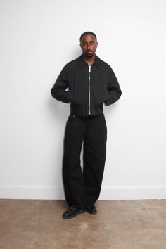 - Balloon wide leg pant Black Wide Leg Work Pants For Streetwear, Urban Black Wide Leg Work Pants, Urban Style Black Wide Leg Work Pants, Black Wide Leg Urban Work Pants, Black Wide Leg Pants With Pockets And Straight Hem, Fall Black Work Pants For Streetwear, Black Work Pants For Fall Streetwear, Black Pants With Straight Hem For Fall, Black Straight Leg Parachute Pants For Work