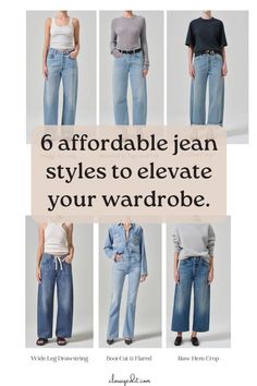 Business Capsule Wardrobe, Fitting Rooms, Jean Fits, Affordable Jeans, Types Of Jeans, Jeans With Heels, Oversized Jeans, Fall Jeans, Jean Trends