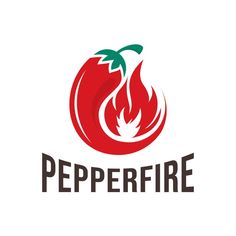 the logo for pepper fire is shown