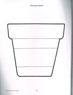 a drawing of a flower pot with lines drawn on it